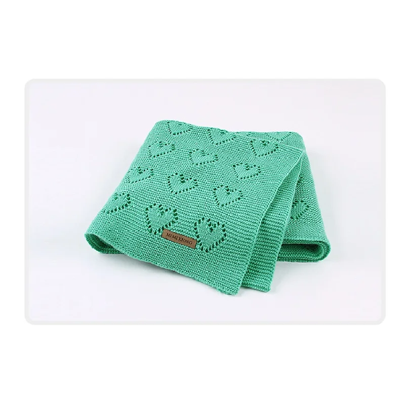 82W515 Grape Green Детское одеяло из трикотажного хлопка; летние вещи для пеленки для новорожденных; одеяло для коляски; одежда; Cobertor Infantil; ежемесячное детское одеяло - Цвет: 82W515 Grape Green
