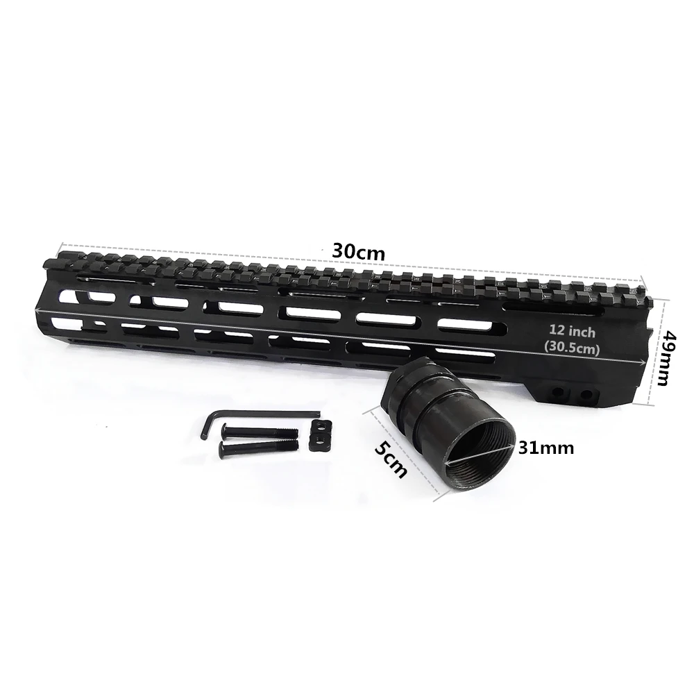 AR15 M-Lok Mlok " 9" 1" 12" 13," 15" 1" 19" тонкий свободный поплавок M-LOK рукоятка винтовка прицел крепление со стальной гайкой