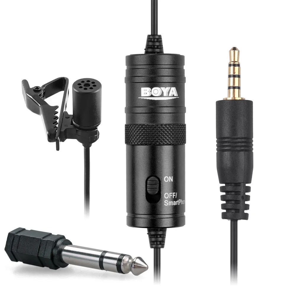 Всенаправленный микрофон BOYA для камеры петличный смартфонов Canon Nikon Sony iPhone