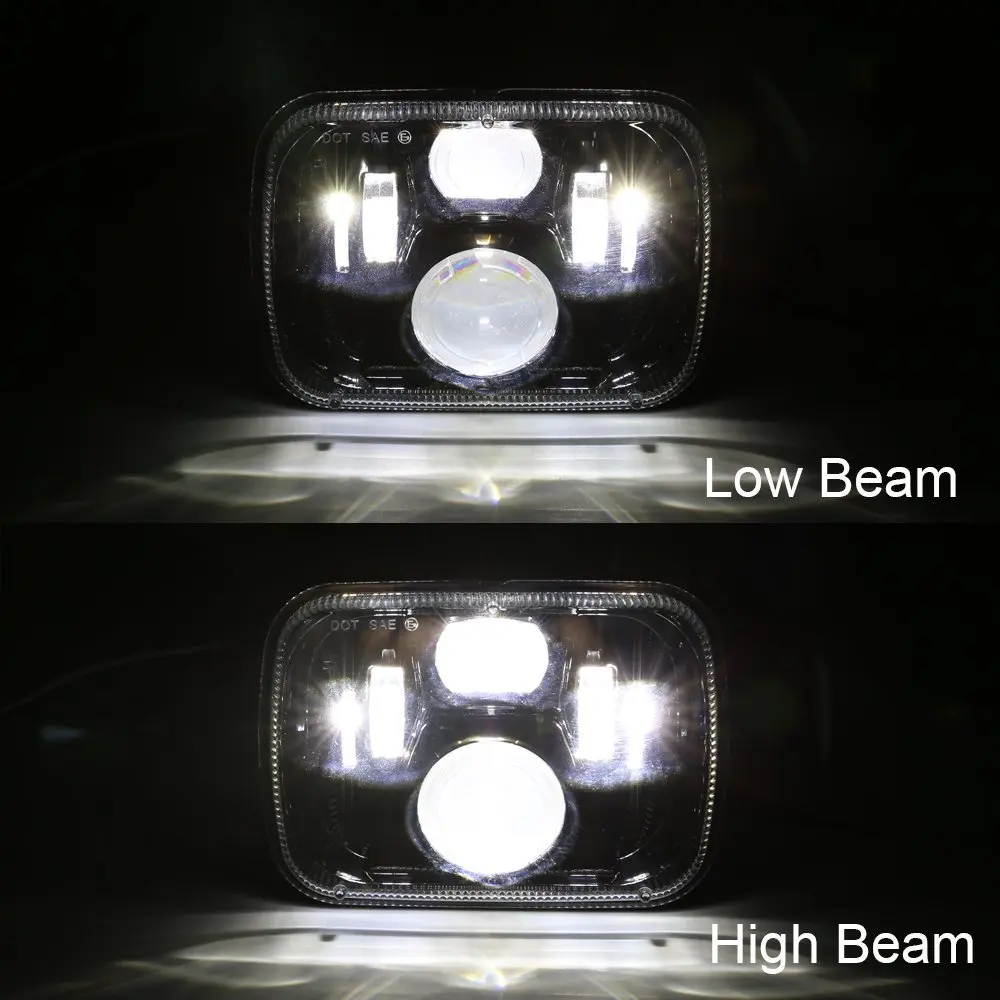 Новинка 110 Вт 5x7 светодиодные фары 7x6 Led герметичный луч фары с высоким и низким светом H6054 6054 светодиодные фары для Jeep Wrangler YJ
