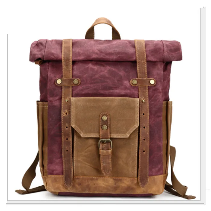 Новые модные мужские рюкзаки винтажный холщовый мужской рюкзак школьная сумка