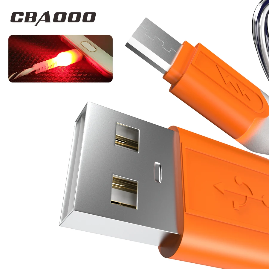 1 м Быстрая зарядка usb-кабель светящийся кабель для передачи данных MicoType C зарядное устройство Шнур для iPhone X XS MAX XR 8 7 6s Plus 5 кабели для мобильных телефонов