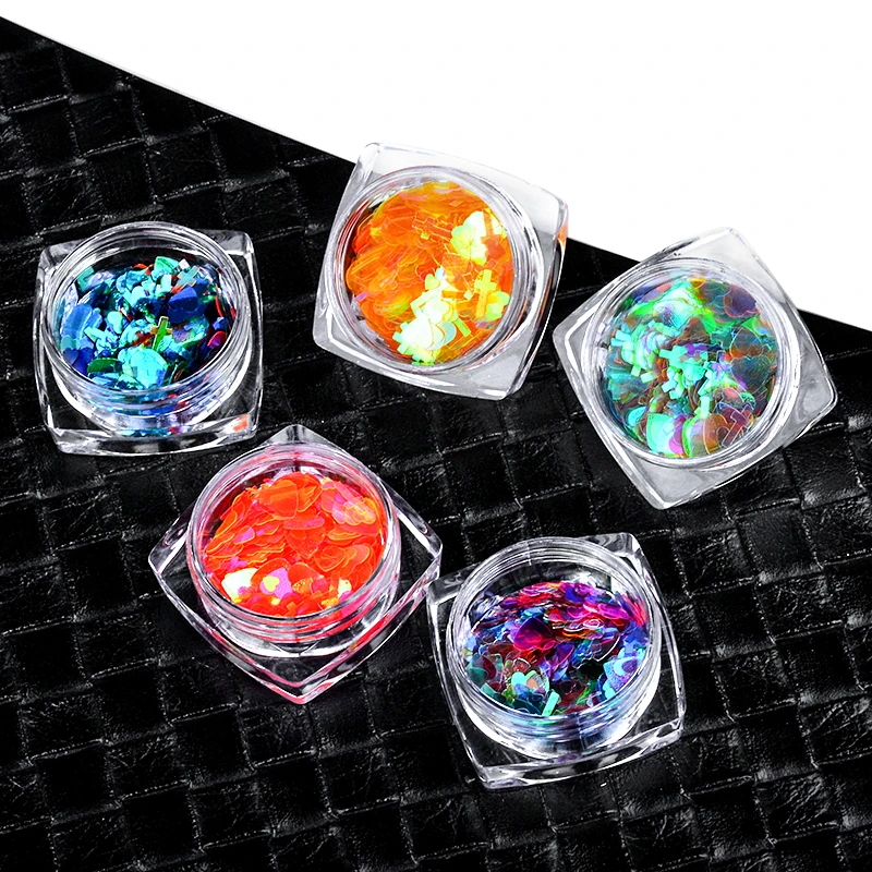 1 Набор ультратонкие Блестки для дизайна ногтей блестки красочные разные размеры