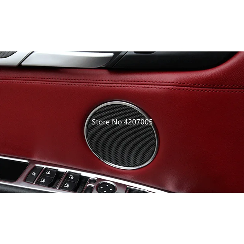 6Pcs/set ABS Chrome Interior Door Speaker Audio Ring Trim Decoration For BMW X5 X6 F15 F16 2014-2018 Car Styling | Автомобили и