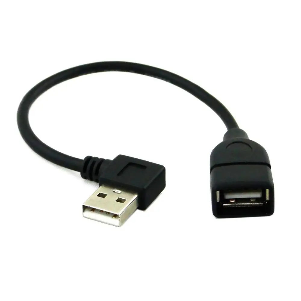 10 см 20 USB 2 0 A штырь гнездо 90 угловой Удлинительный адаптер кабель USB2.0 правый левый