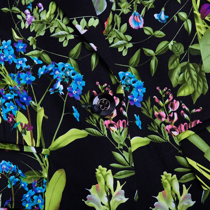 

Free shipping 2015 fashion women suit cotton female printing black suit spring slim leisure small suit jacket