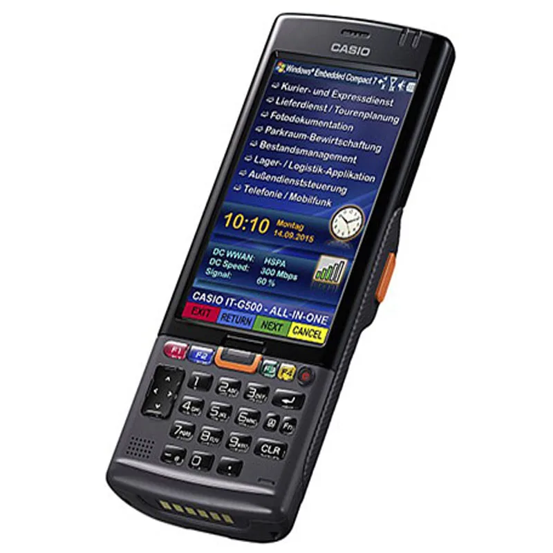 Casio IT-G500 4,3 дюймов сенсорный экран 1D портативный КПК машина бизнес розничный терминал сбора данных Часть#: IT-G500-10C-CN