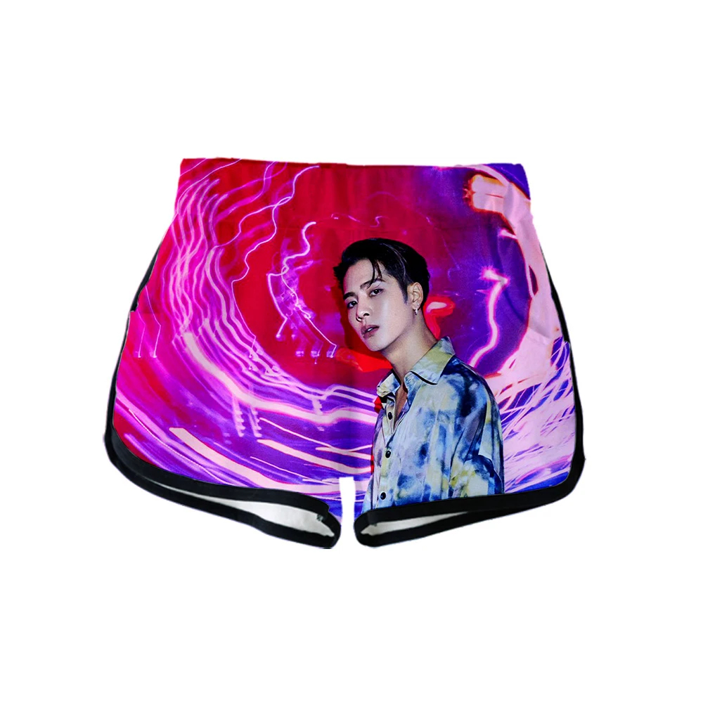 Новые летние женские повседневные шорты Харадзюку С 3D принтом KPOP GOT7 2019 милые