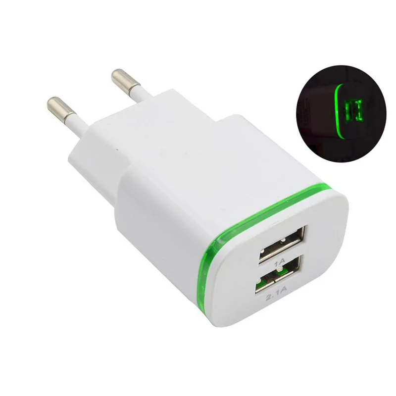 Светодиодная лампа с двойным USB зарядным устройством штепсельная вилка EU US 5 в 2A 2