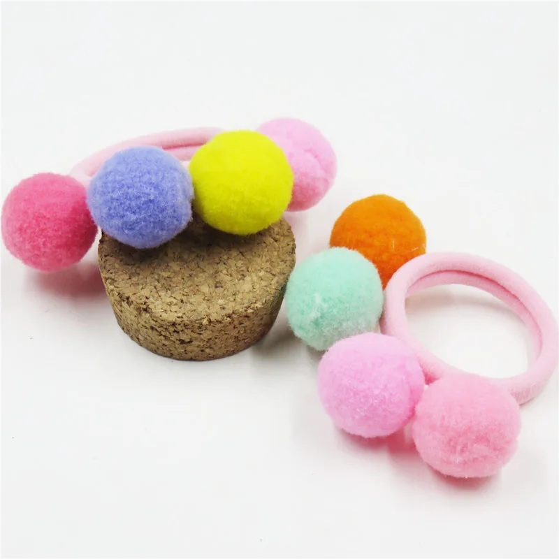 1 шт. милые 4 коротких шарика для волос эластичные резинки игрушки девочек ручная
