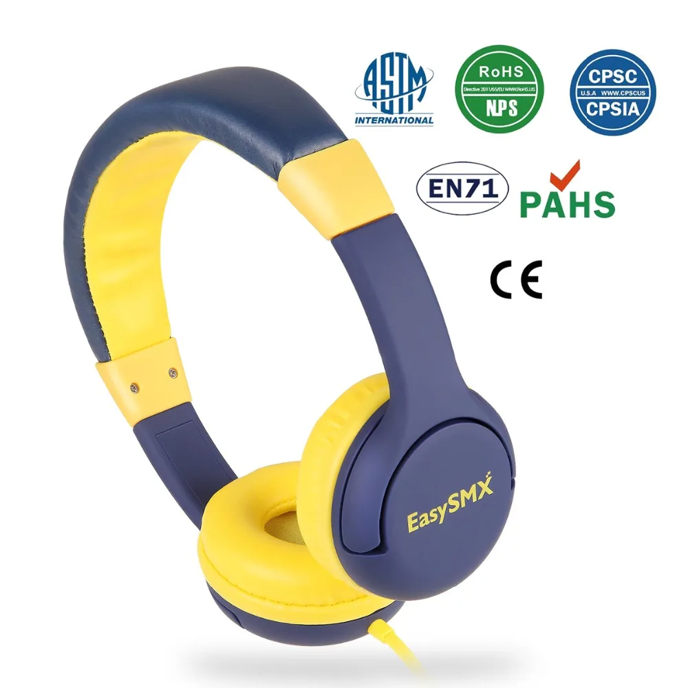 Проводные наушники EasySMX для детей вкладыши с разъемом 3 5 мм громкость 80 85 дБ iPhone iPad