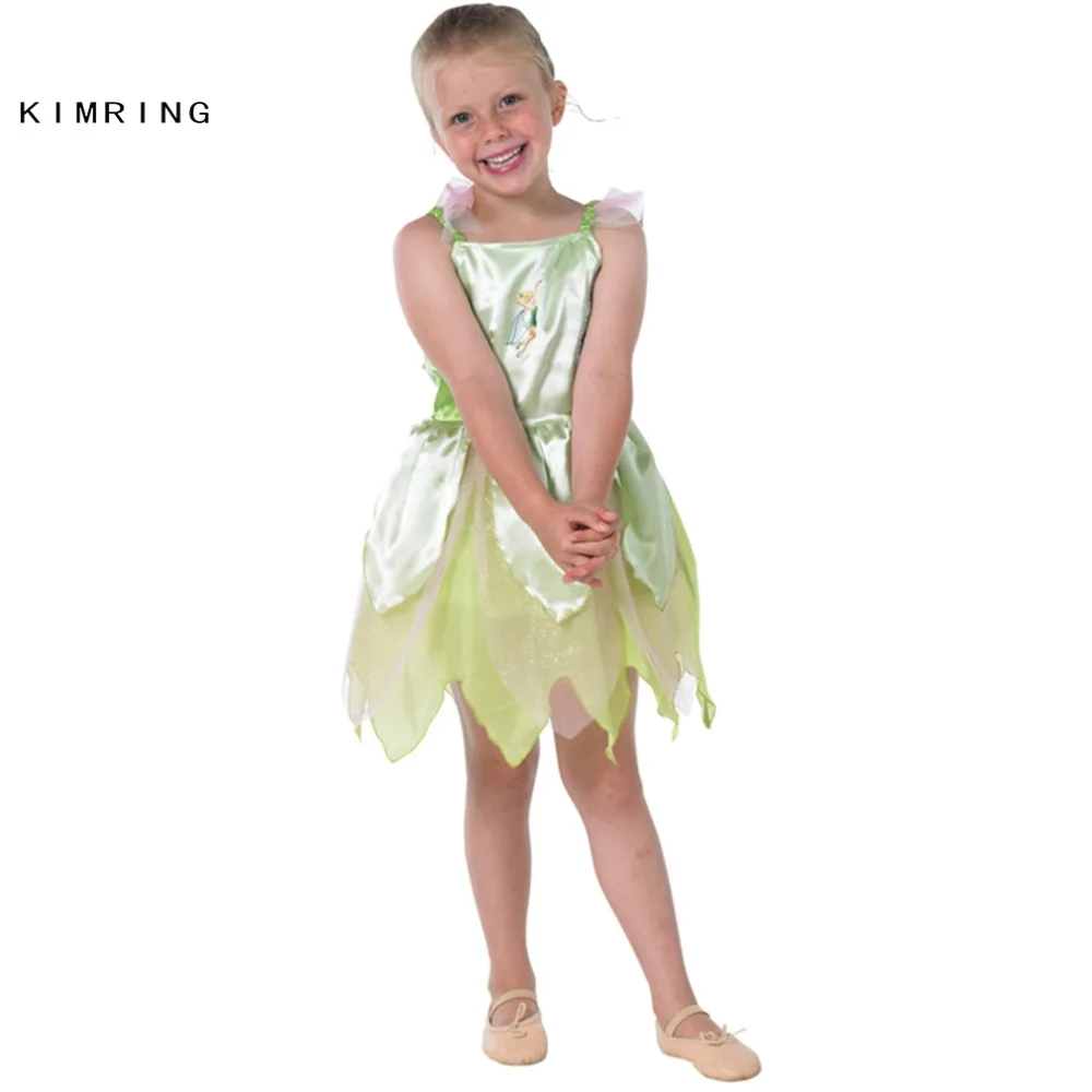 Kimring милые костюм феи Динь-Динь для девочек Fantasia Tinkerbell обувь на Хэллоуин нарядные платья мавечерние скарад партии Tinker Bell косплэй