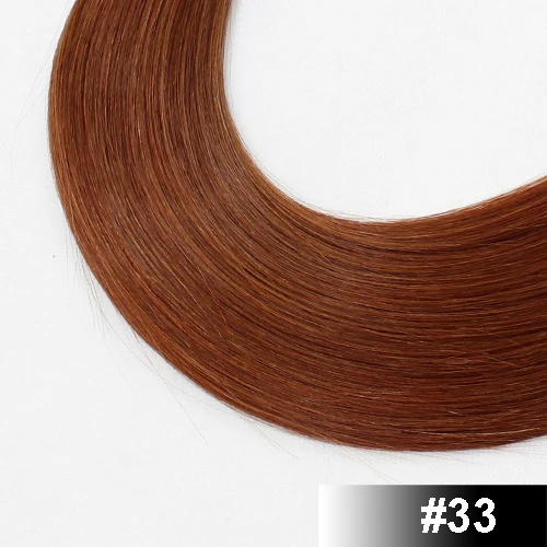 #33 FOREVER HAIR 0,8 г/локон 1" 18" 2" волосы Remy Huma для наращивания с плоским кончиком прямые капсулы кератиновые волосы 40 г/pac - Цвет: #33