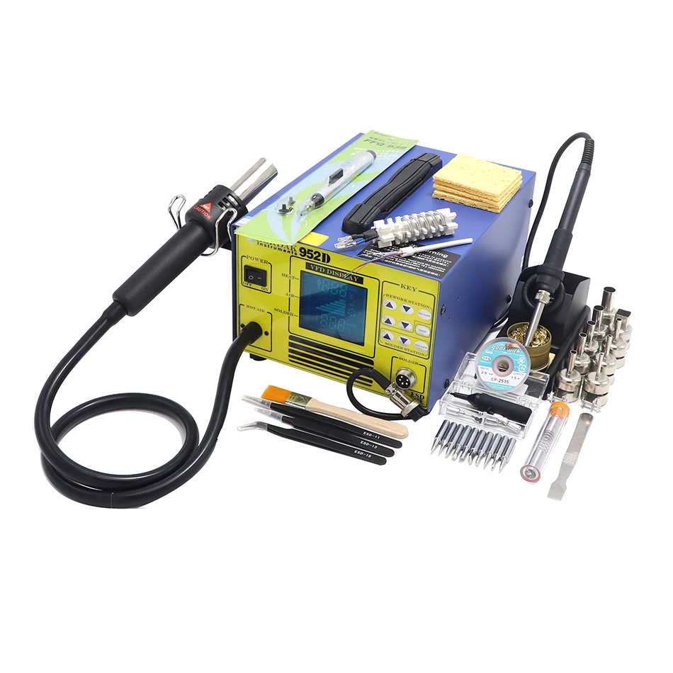 Gordak 952D 952 цифровой дисплей 2 в 1 Тепловая пушка с SMD паяльная станция паяльник паяльная станция горячего воздуха