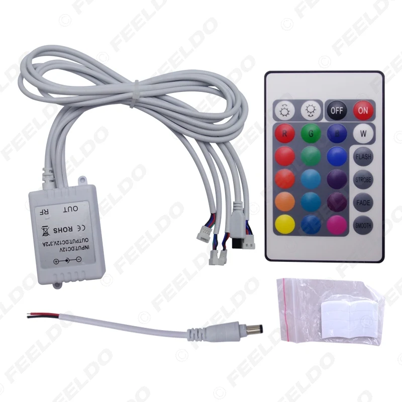FEELDO 4 шт./компл. автомобиль RGB 5050SMD вспышка LED Ангельские Глазки Halo кольца