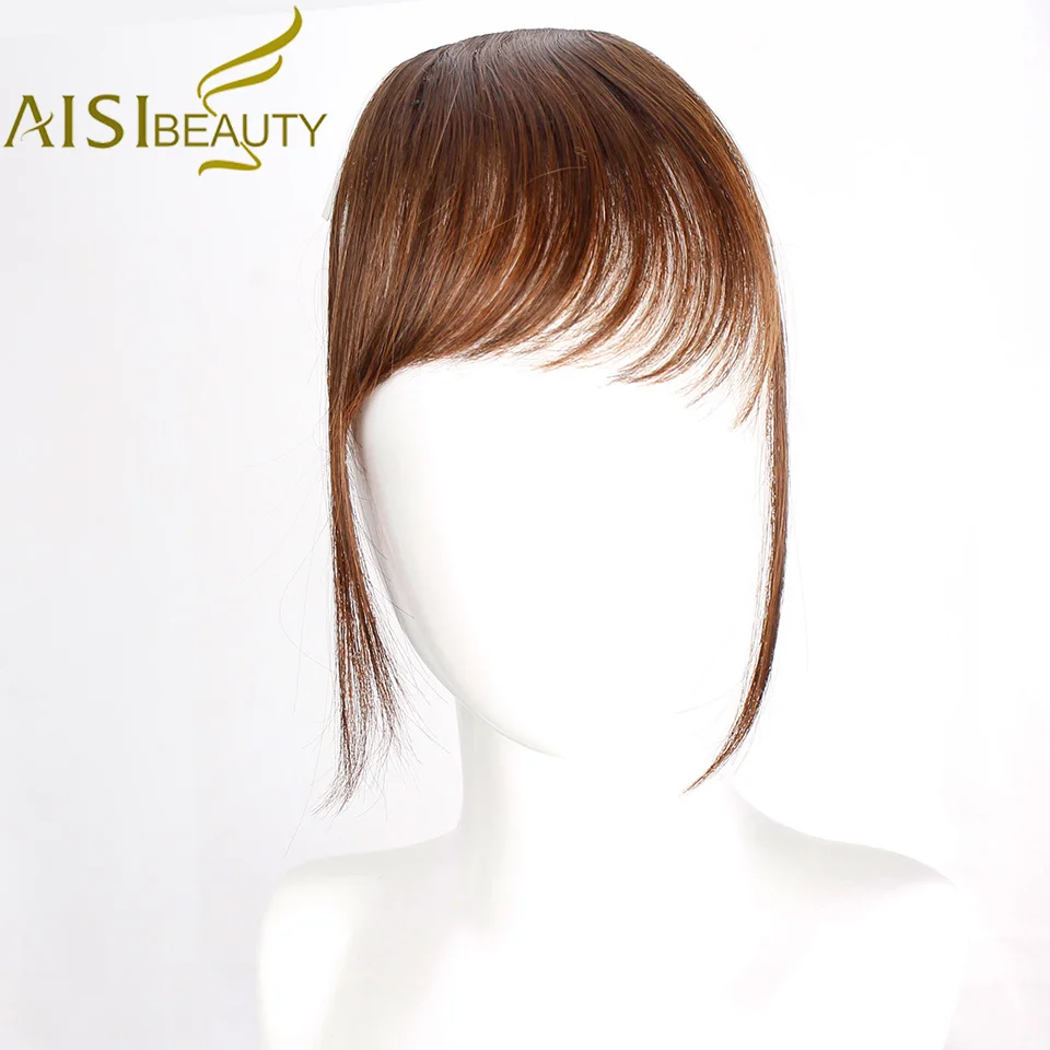AISI BEAUTY синтетические челки натуральный коричневый блондин черный поддельные пристегиваемая челка в челке для женщин тупой наращивание волос фляза волос