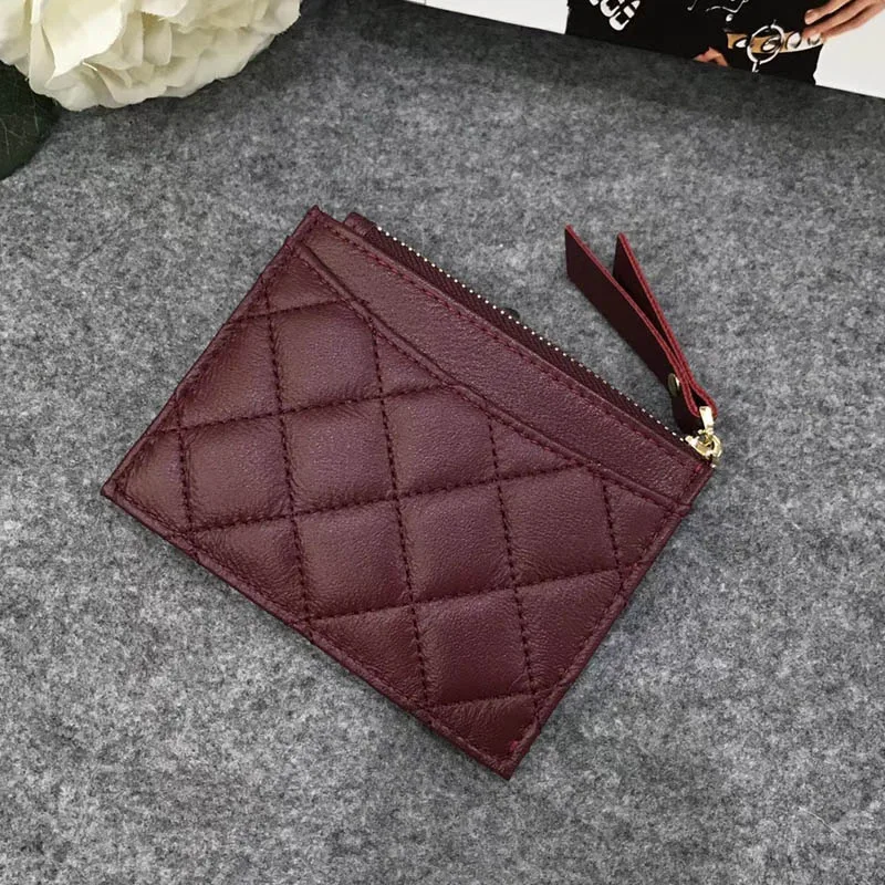ACL-09 Wine Red San Maries из овечьей кожи кредитный держатель для карт из натуральной кожи ID держатель для карт s Бизнес ID кошелек Тонкий кошелек унисекс - Цвет: ACL-09 Wine Red