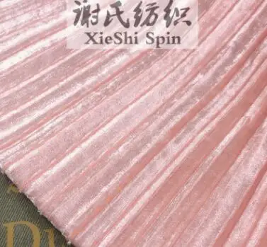 bright pink 3 метра шампанского плиссированная измельченная Золотая Бархатная ткань для осени и зимы большое складное платье юбка мятая шелковистый бархат - Цвет: bright pink