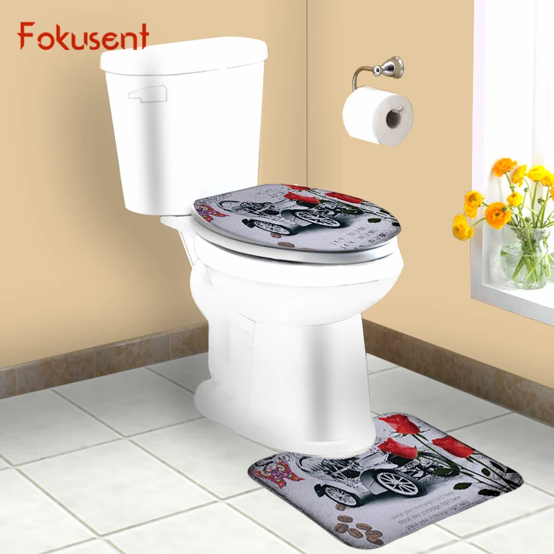 FOKUSENT Коврик для ванны с принтом Красный Винтажный Классический автомобильный