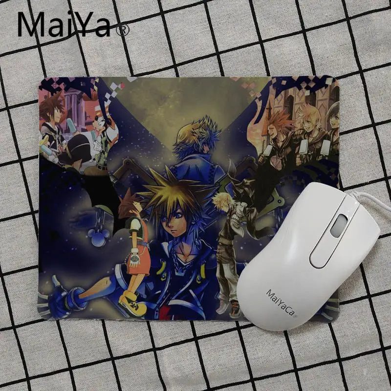 No Lock Edge25x29cm Maiya мальчик подарок коврик Королевство Сердца компьютерная игровая мышь коврики Лидер продаж подставка под руку мышь - Цвет: No Lock Edge25x29cm