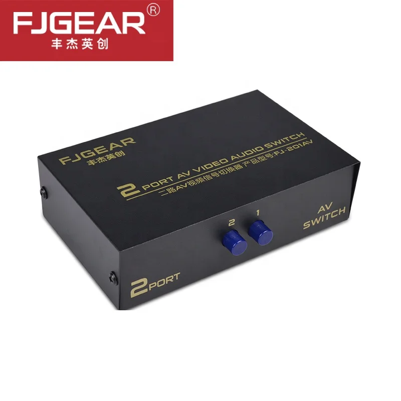 AV-переключатель 2 в 1 композитный AV аудио-видео сигнал для HDTV LCD DVD 3 RCA