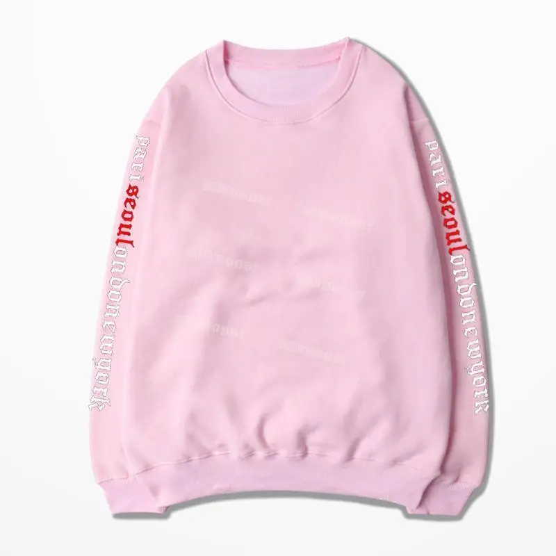 Pink Allkpoper KPOP EXO Xiumin Свитшот Got7 JACKSON унисекс Джемпер Пуловер С Капюшоном - Цвет: Pink
