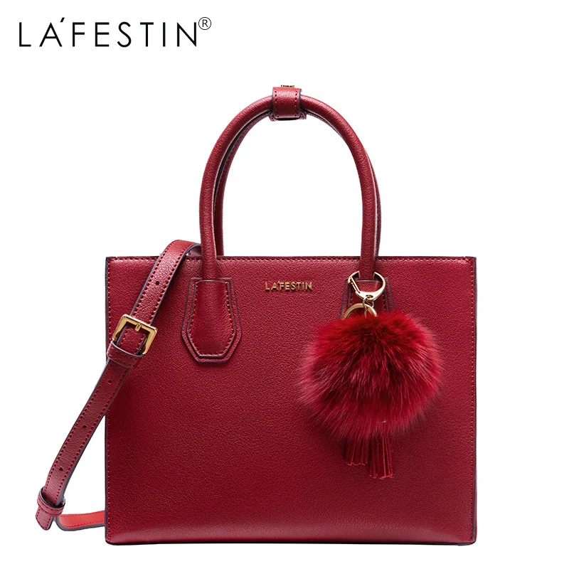 LAFESTIN женская сумка модная Hairball Tote сумки женские многофункциональные через плечо