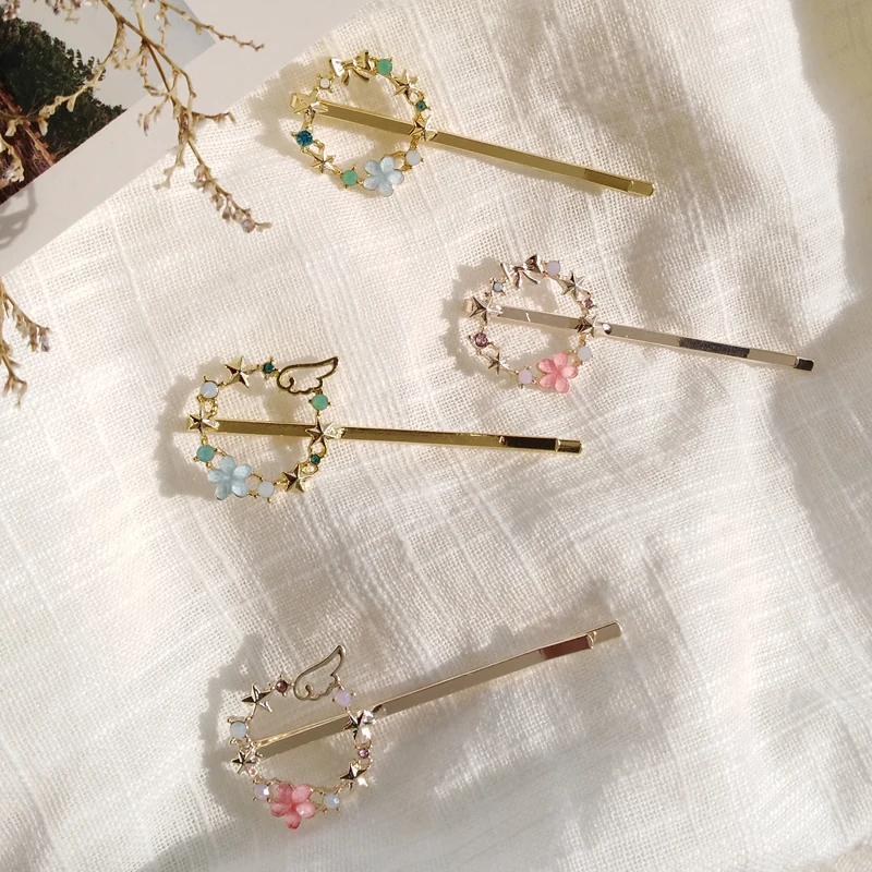 Корейский сладкий и красивый Sen пятиконечная звезда Крылья Ангела гирлянда слово