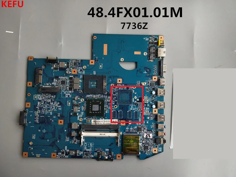 Материнская плата KEFU размере jb01001 для ноутбука Acer 7736 7736z 48.4FX01.01M GL40 DDR2 100% тест |