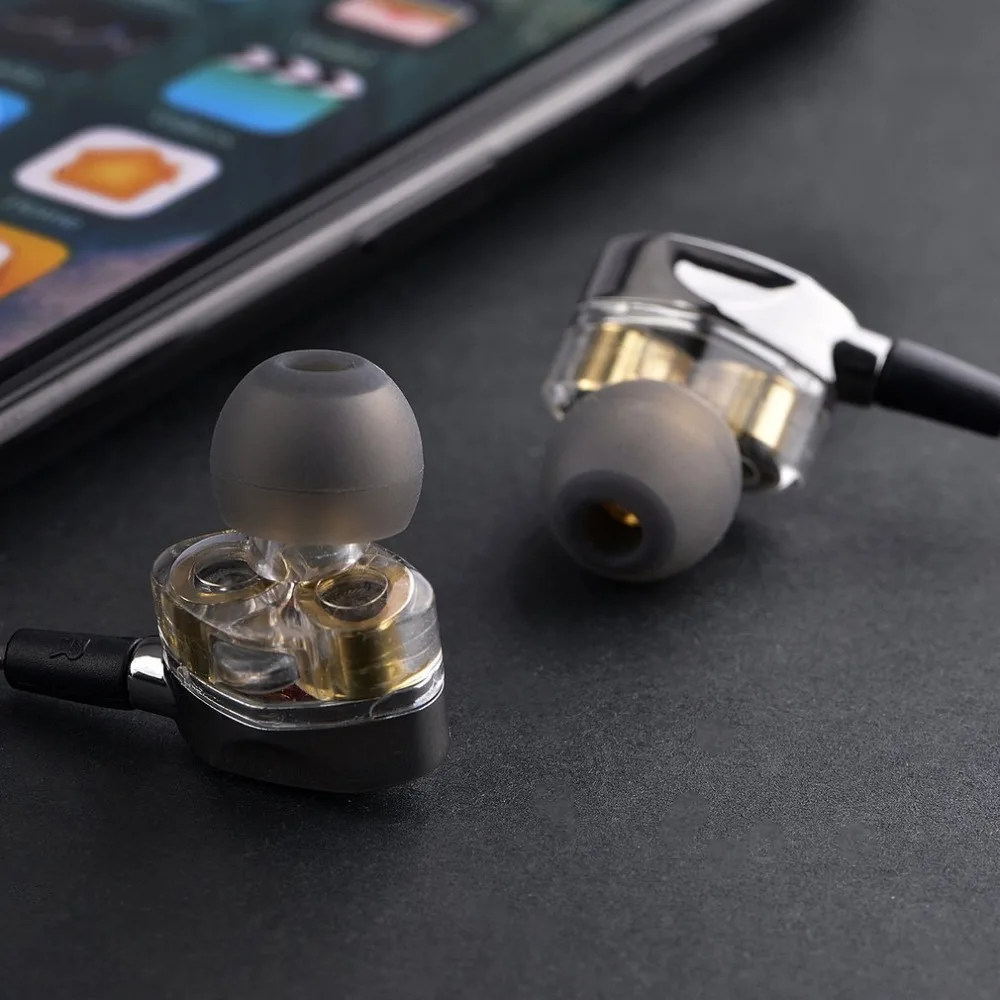 G2 HiFi Earphones Dual Dynamic Driver 4D Stereo Surround Professional Noise Cancelling HIFI Earbuds With Mic | Электроника