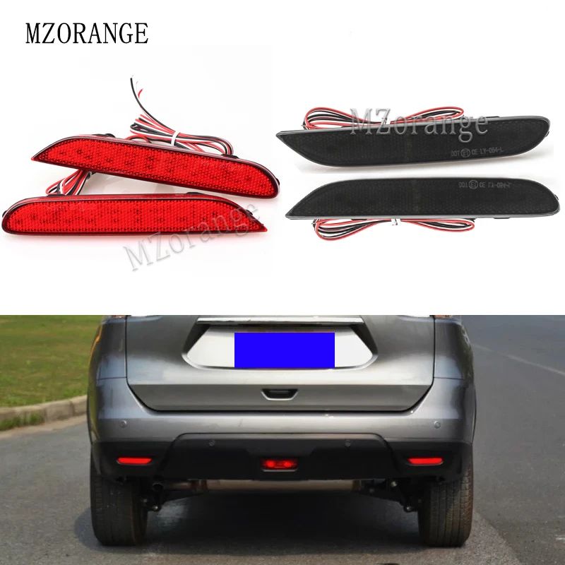MZORANGE 2 шт. Светодиодный отражатель заднего бампера лампа для Nissan Leaf Pathfinder Rogue X-Trail x trail JX35 QX56 qashqai