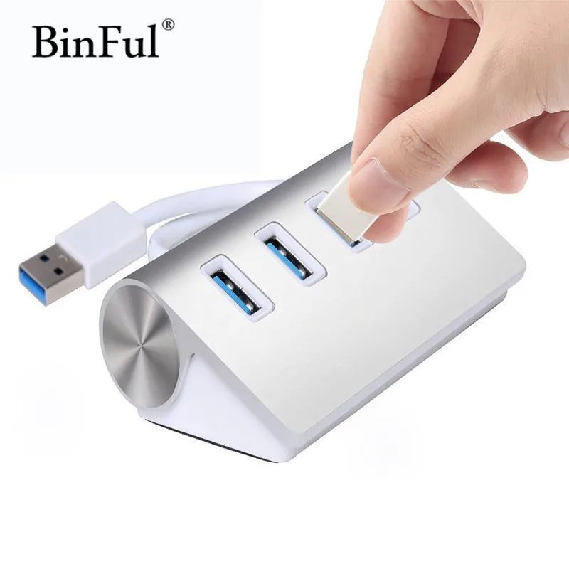 BinFul светодиодный высококачественный алюминий компьютер HUD 4 порта алюминиевый usb
