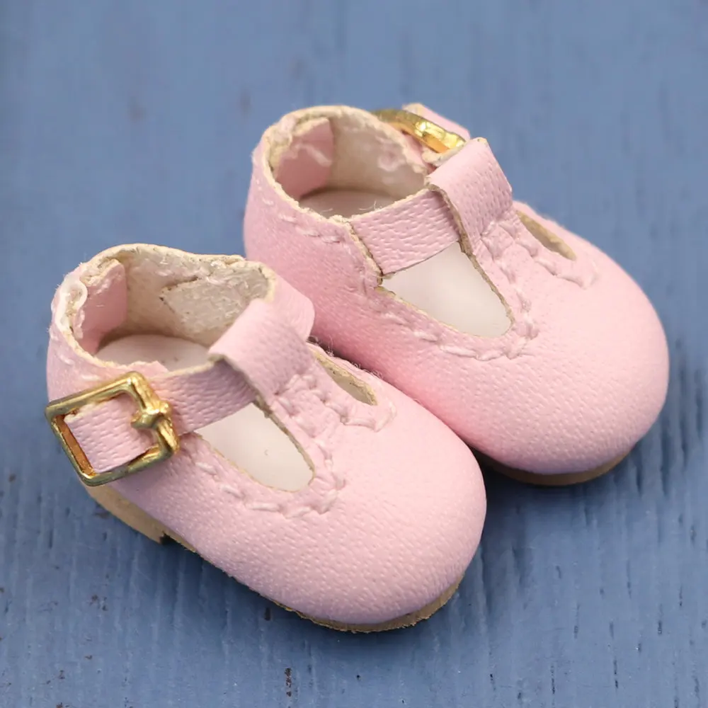 pink Винтажная обувь с круглым носком Blyth doll, размер можно выбрать для 1/6 Blyth, ICT, Pullip или 1/8 Middie - Цвет: pink