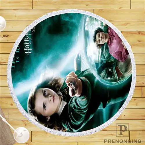 На заказ DIY из микрофибры по индивидуальному заказу ткань harry_potter(1) Круглый пляжный коврик полотенце напечатано по требованию 150 см#19-01-28-4-142 - Цвет: Round beach blanket