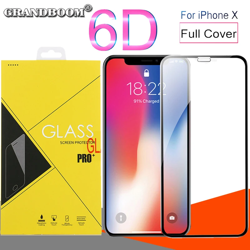 1000 шт 6D край изогнутое полное покрытие закаленное стекло для iPhone 12 Mini 11 Pro Max XS XR X 8 7