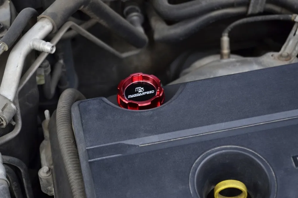 Красный Алюминий моторное масло Кепки для MAZDA MAZDASPEED MAZDA 2, MAZDA 3 Axela Mazda 6 Atenza Mazda 5 новых CX-5 CX-7 MX-5