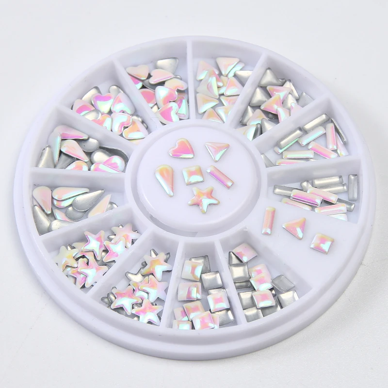 Безудержная красочная накладной ноготь с металлическим чипом наклепки гвозди