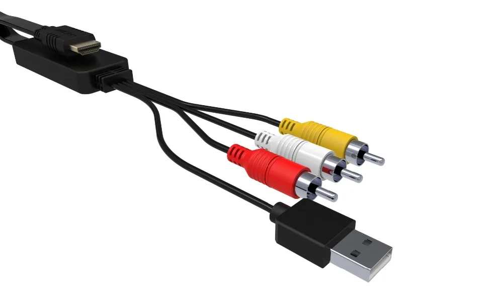 HDMI папа 3RCA AV композитный видео аудио конвертер адаптер 2 м кабель с USB питания для