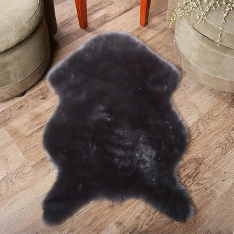 75x200cm Artificial Sheepskin Hairy Carpet Living Room Bedroom Rugs Skin Fur Plain Fluffy Area Washable Faux Mat | Дом и сад