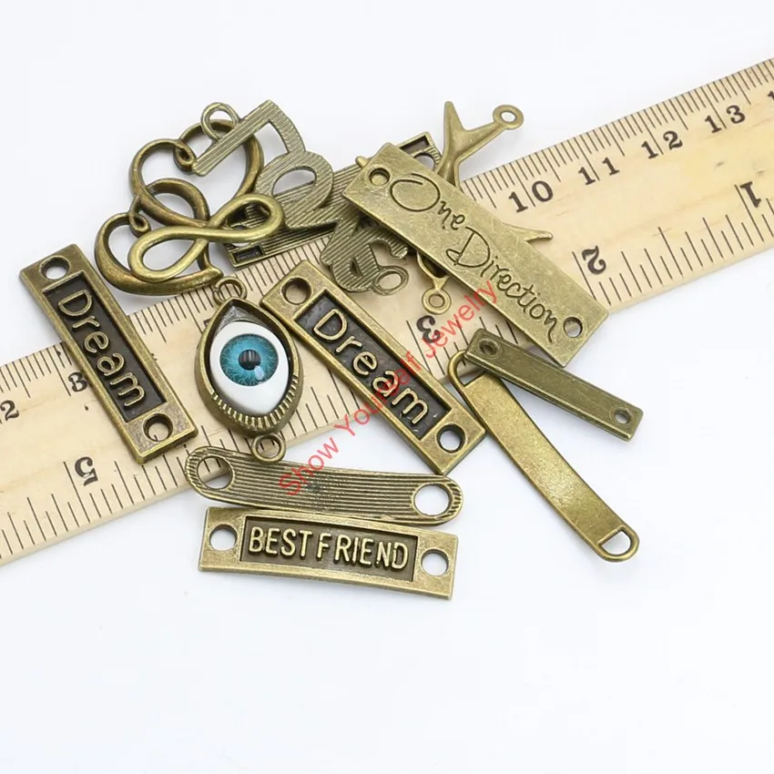 12 шт. Позолоченные антикварные бронзовые винтажные разъемы для изготовления