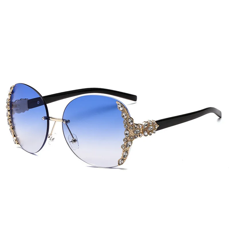 Женские солнцезащитные очки большого размера с линзами со стразами|Женские очки|