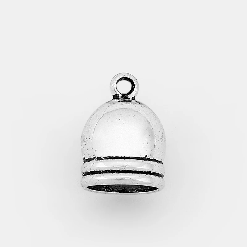 20pcs/lot Antique Silver 9mm Round Cord End Metal Bead Caps for Leather Tassel Jewelry Findings | Украшения и аксессуары