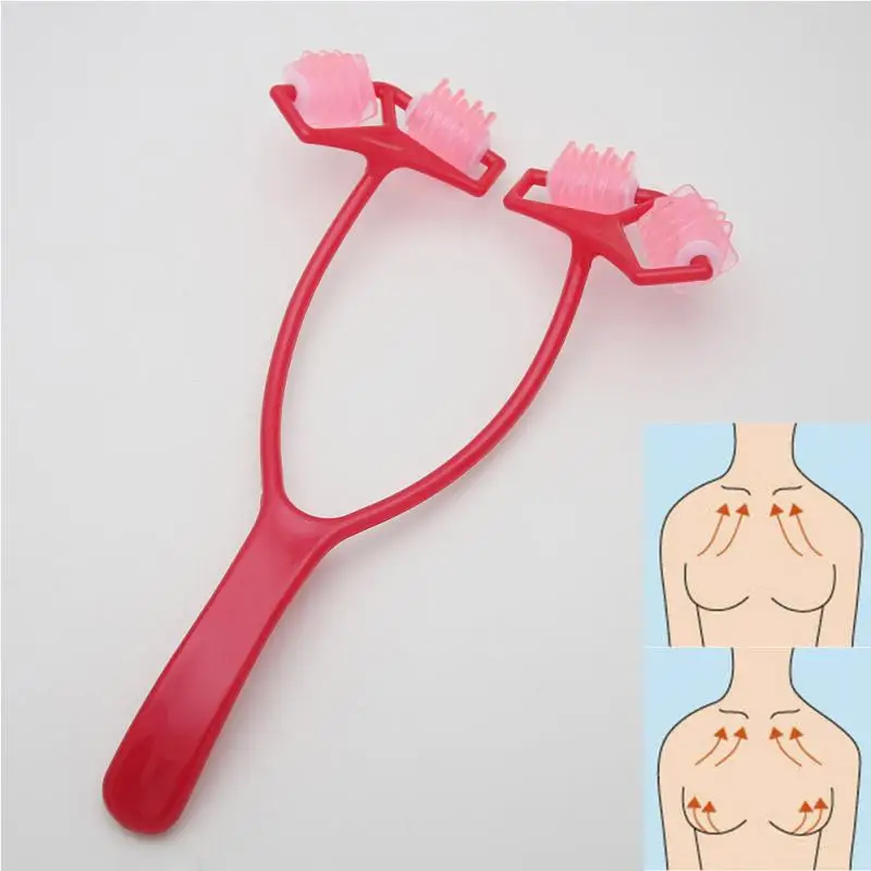 Новый Портативный лицо массаж груди ролик цветок Форма эластичные против морщин