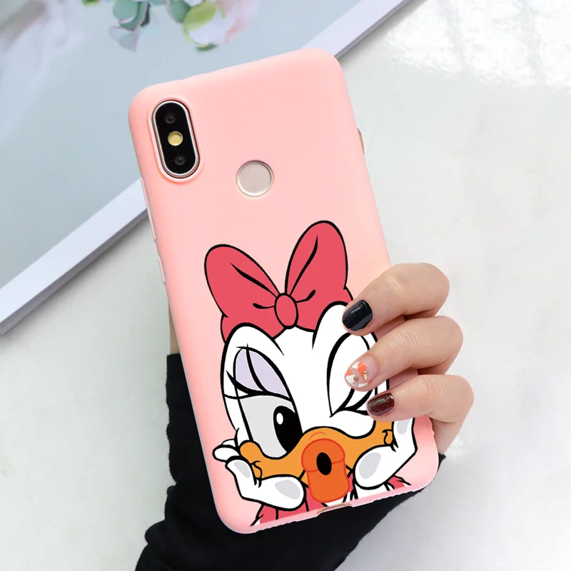 daisi Задние крышки розового цвета с милыми рисунками в виде чехол для Xiaomi mi A2 A1 5X6X8 Lite 9 SE для Red mi 4A 5 Plus 6A 7 Note 4X 5A 6 7 Pro S2 K20 Мягкий ТПУ чехол с мультипликационным рисунком - Цвет: daisi