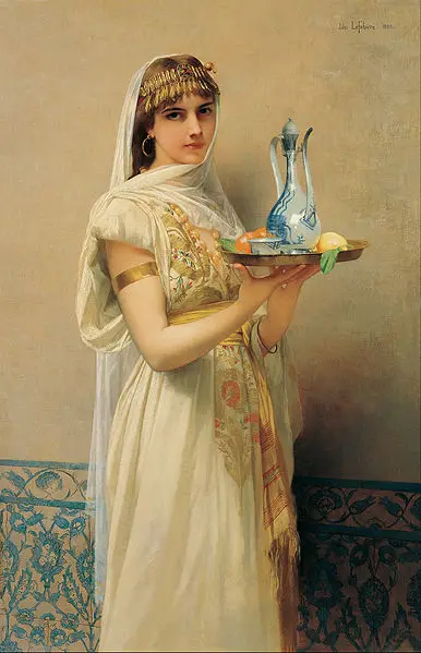 

GOOD quality # HOME OFFICE wall Decorative art # Middle East Turkey Housemaid by Jules Lefebvre 1880 print painting on canvas