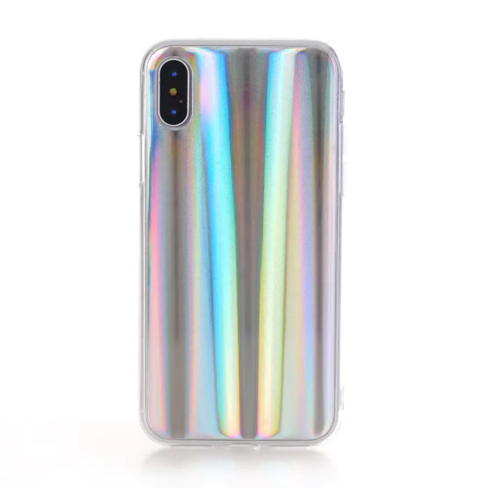 Новые роскошные голографическая зеркало лазерной чехол для телефона iPhone 6 6S 7 8 Plus