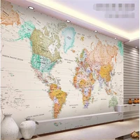 beibehang custom mural silk cloth 3d room wallpaper elegant light colour version of the map world photo wallpaper for walls 3d