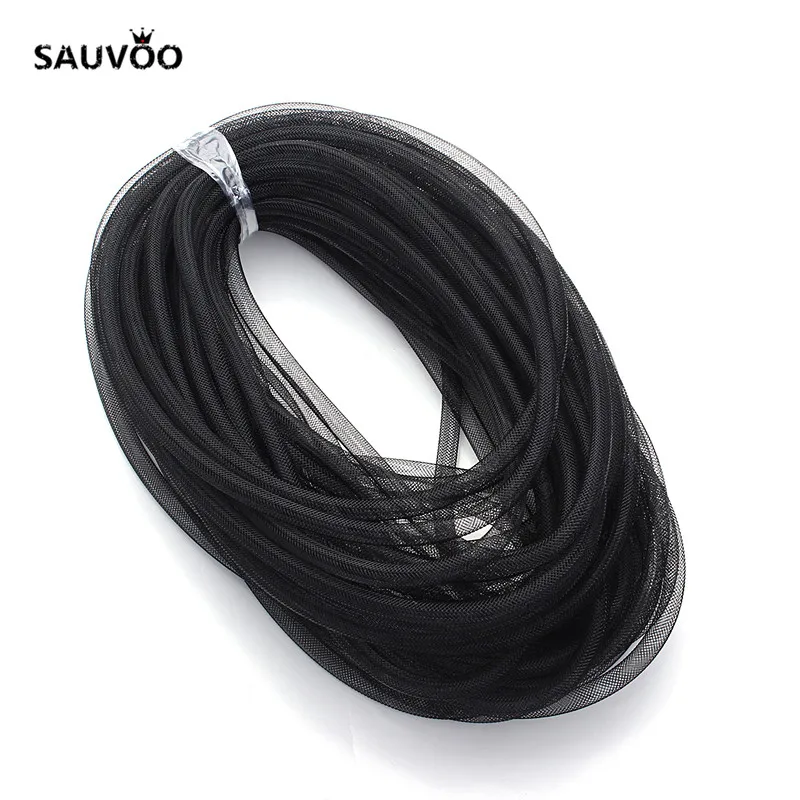 SAUVOO, 20 ярдов/упаковка, полый сетчатый Браслет, нейлоновая сетчатая трубка, цепочка, шарм, сделай сам, ювелирное изделие, браслет, материал, 14 цветов, F1940