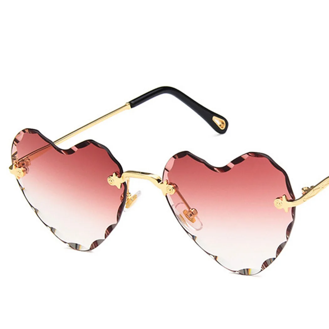 Trend Love Heart солнцезащитные очки для женщин с толстой оправой без оправы обрезки