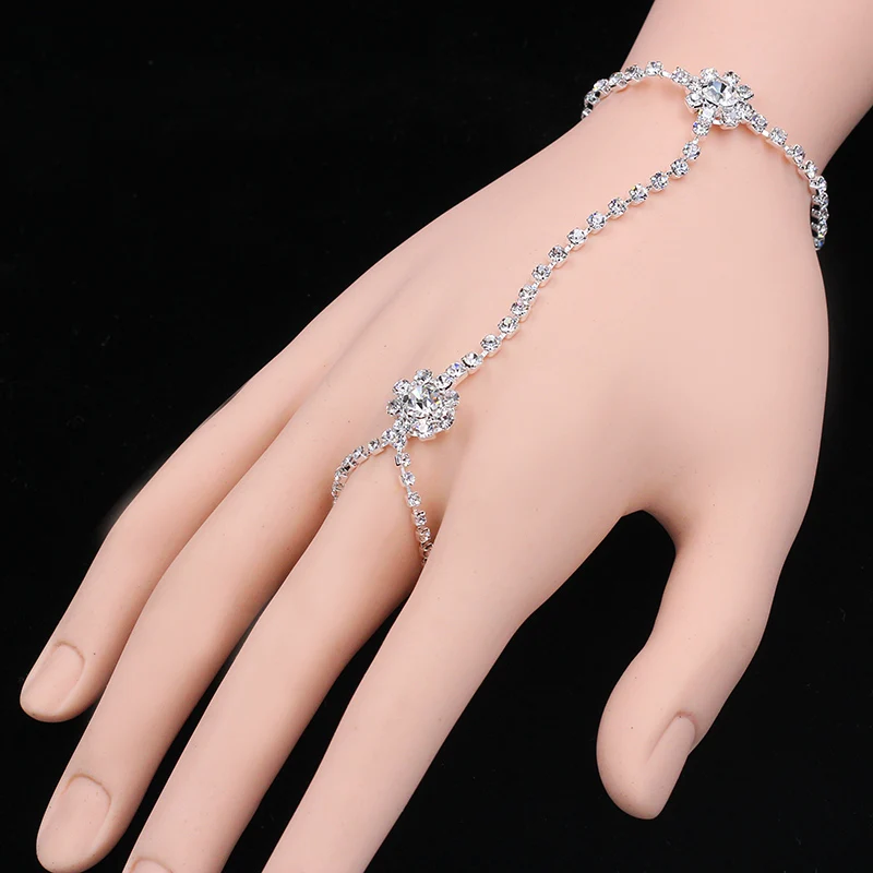 TREAZY свадебный браслет для невесты с кристаллами и цветами жгуты рук подчиненная